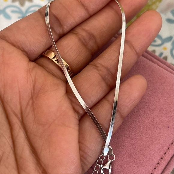 925 Sterling Silver Irregular Minimalist Anklet #E6-1418 - Picture 6 of 6